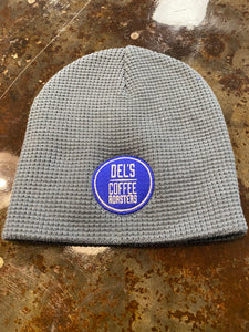 Del's Logo knitted Waffle Beanie hat